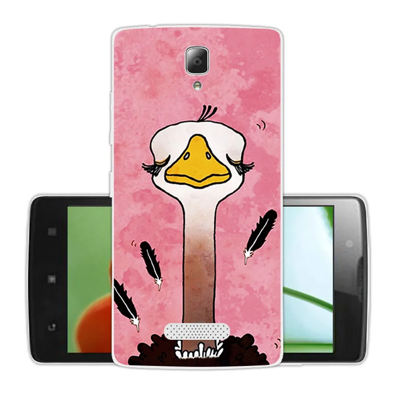 Мягкий ТПУ чехол для мобильного телефона Lenovo A2010 розовый из мягкого прозрачный