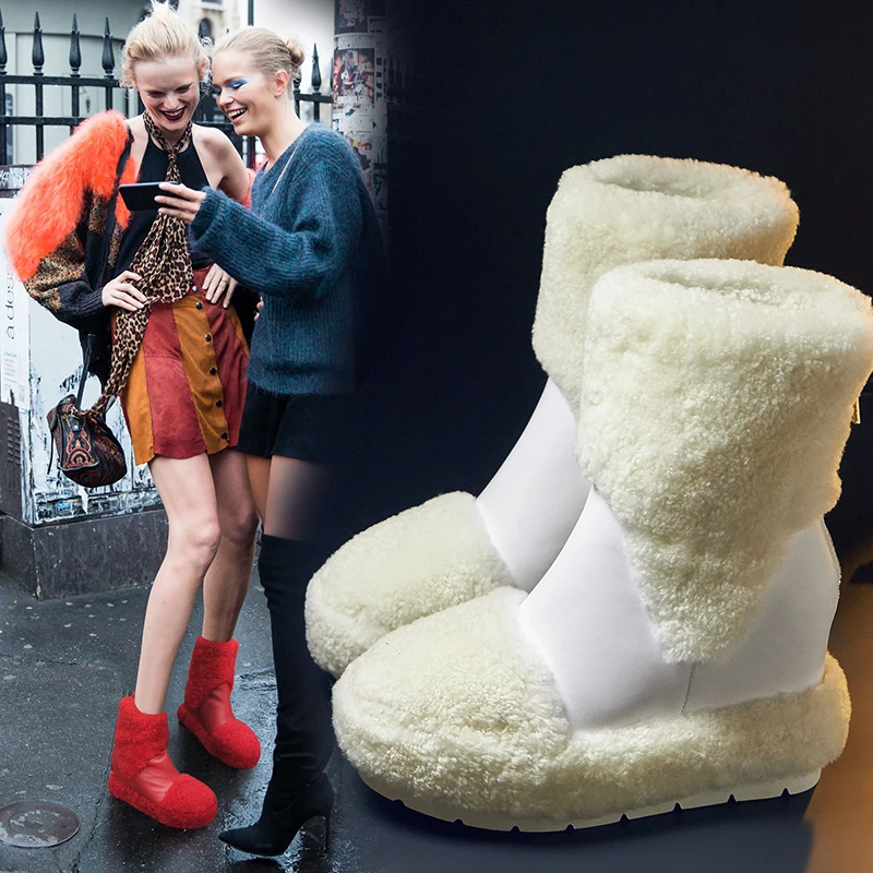2016 Горячей Продажи Бренда Женщина Зима Снег Сапоги Густой Мех Согреться Мода