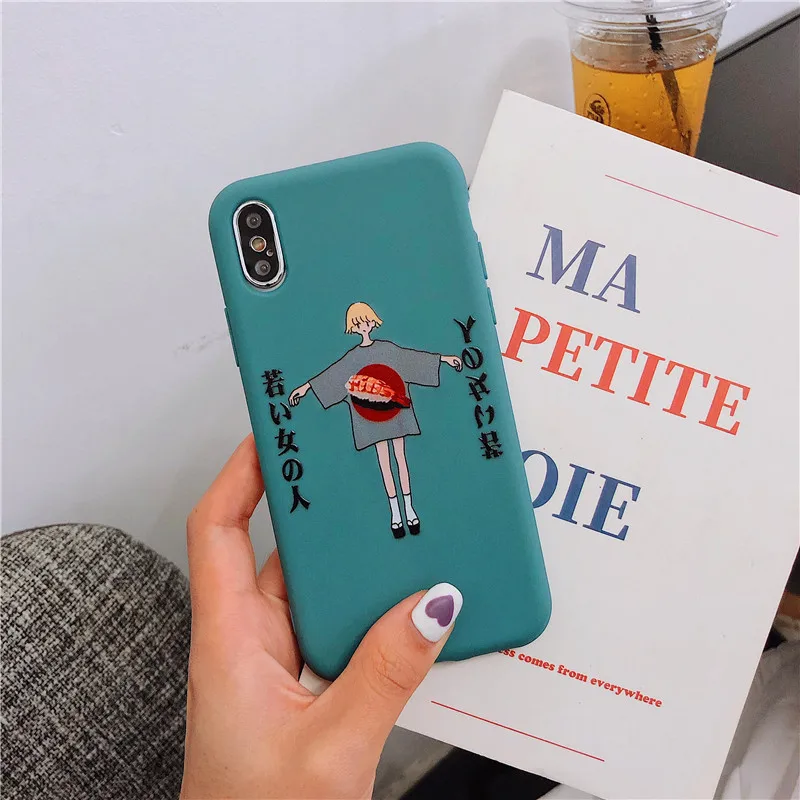 Милый мультфильм японская девушка натуральный цвет мягкий корпус Оранжевый