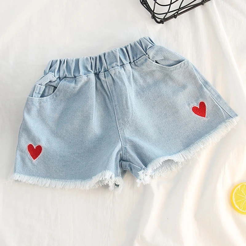 Джинсовые шорты для девочек коллекция 2019 года летняя детская одежда