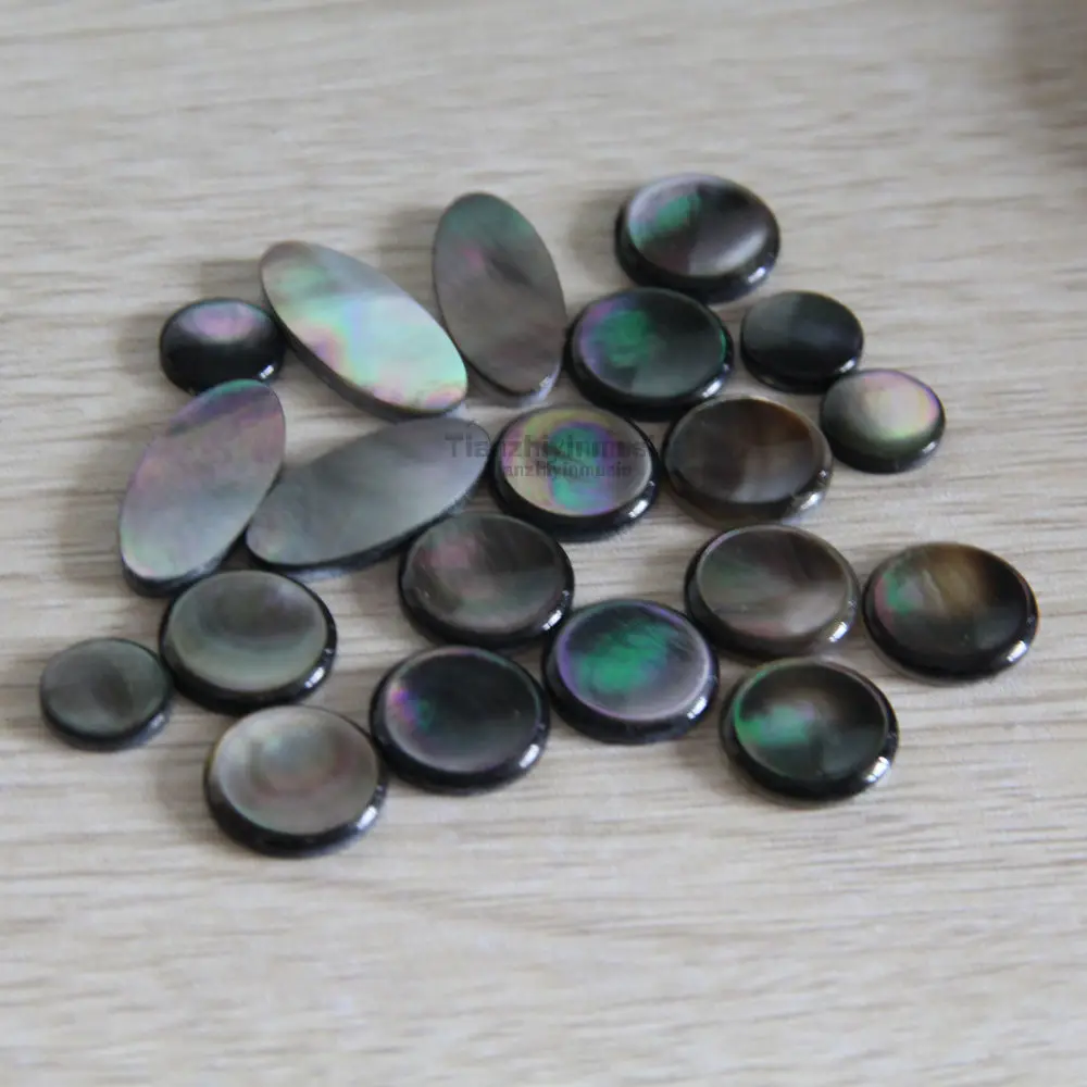 

2set=18pcsSaxophone Real Mother of Pearl Key Buttons Inlays Sax Part Black