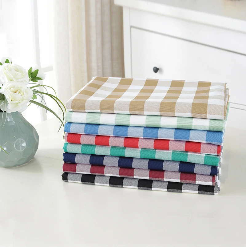 Lattice Party Table Cover Cloth Plaid Tablecloth Yarn Dyed Plain Tablecloths Home Dining Room 1pcs/lot | Дом и сад
