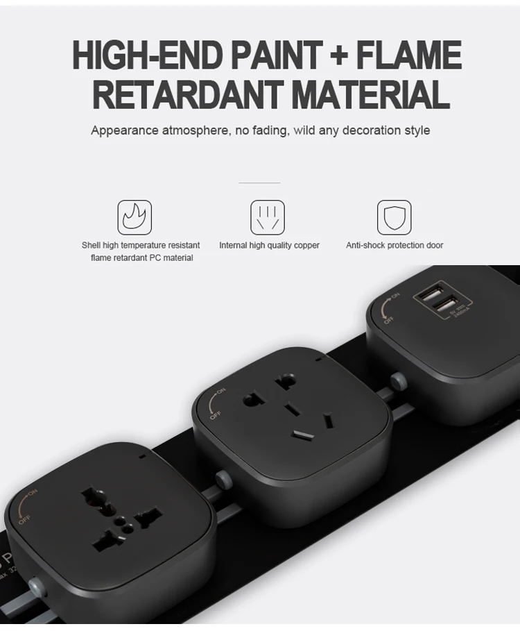 JOHO заводской выключатель 8000 Вт 80 см Tomada Usb поп-розетка Eu настенная вилка светодиодный светильник для офиса для конференц-зала гостиной