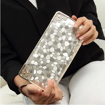 Nice Designer New Fashion Women Wallets Famous Luxury Brand Top Quality Pu Leather Lady Purse Hand Long Balck Silver Wallet | Багаж и