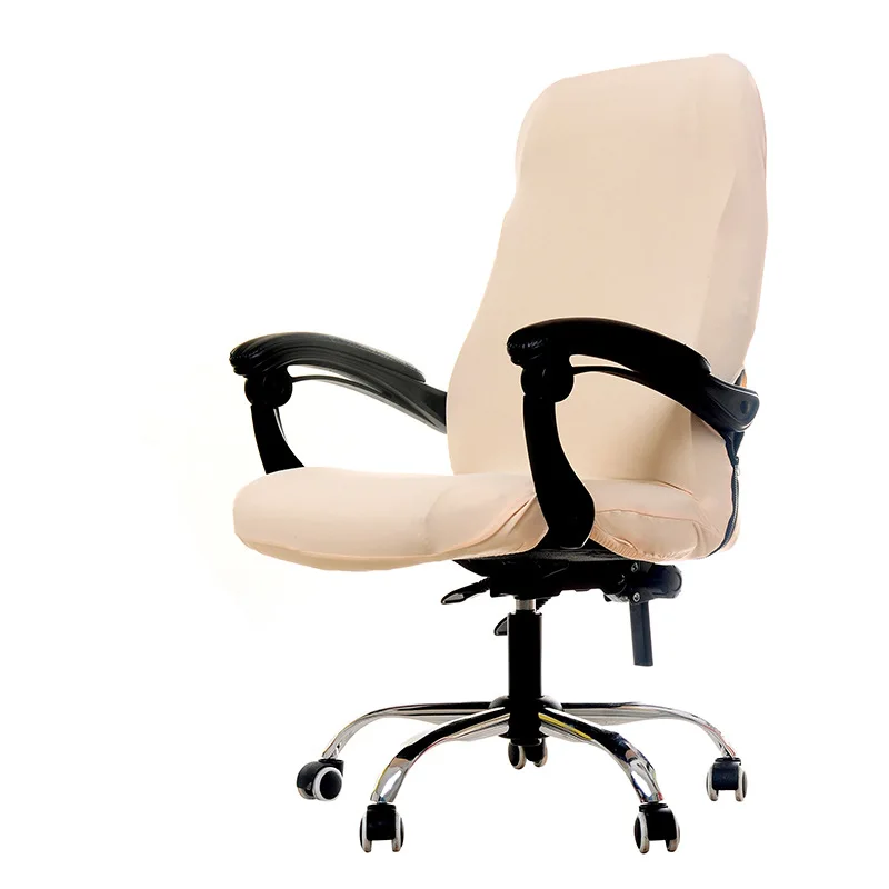 

3 Sizes Office Elastic Chair Cover Anti-dirty Removable Chair Covers for Computer Chair 4 Solid Colors Meeting Room Seat Cover
