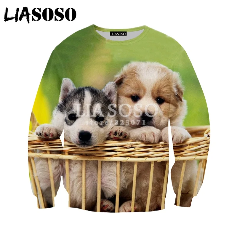 LIASOSO осенняя Новинка модная мужская и женская толстовка 3D принт с животными