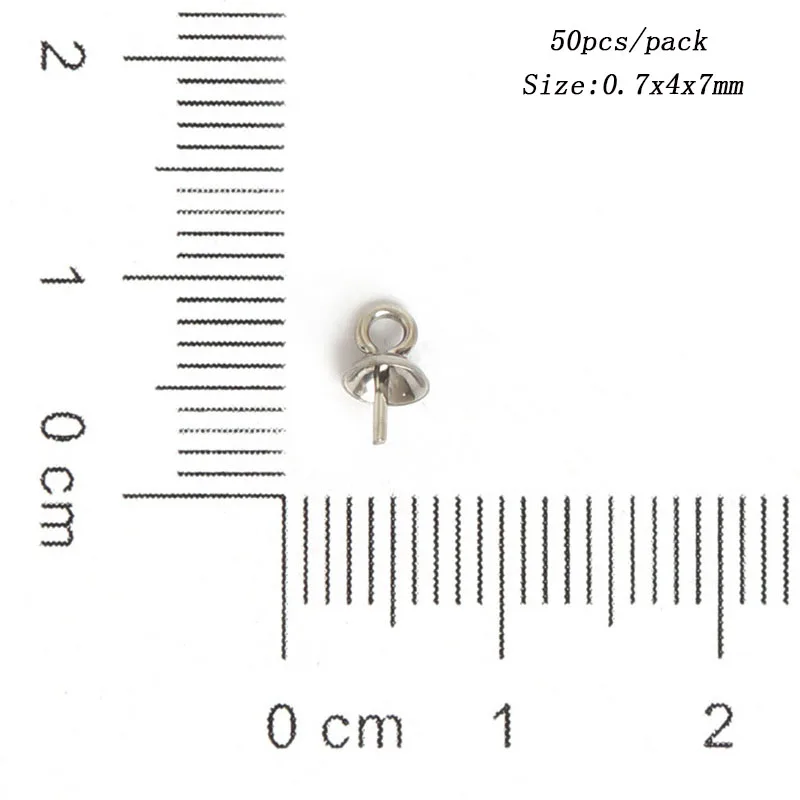 50 шт. шпильки для глаз из нержавеющей стали полуотверстий Подвески ювелирные