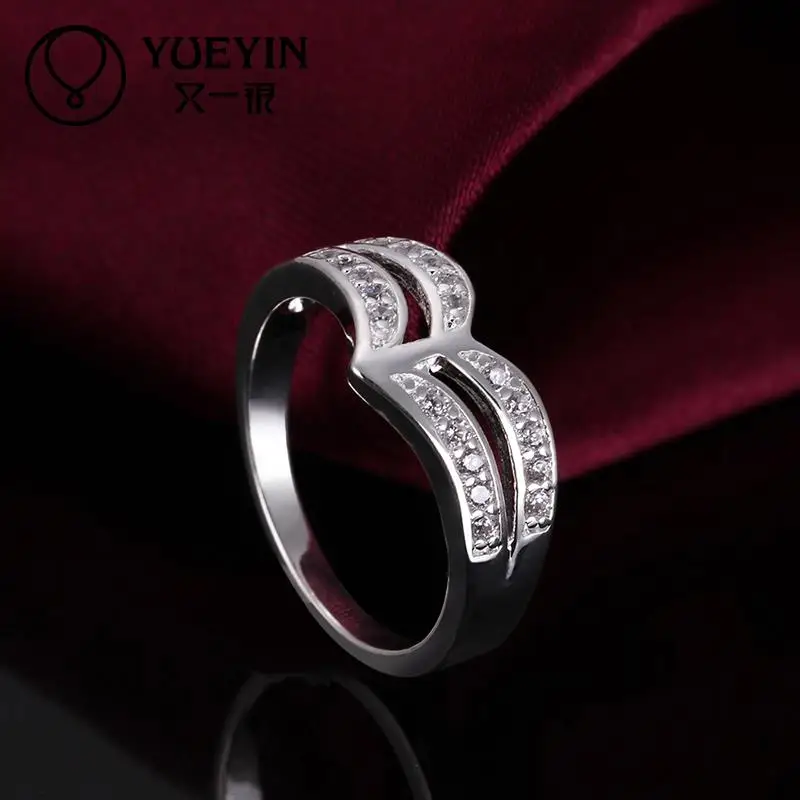 Оптовая продажа посеребренные Свадебные Кольца для женщин обручальные