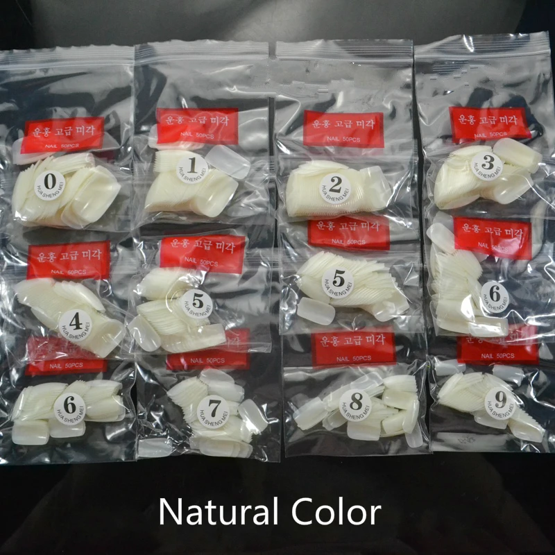 600 шт./упак. Красота круглый короткие натуральные наконечники для ногтей салон