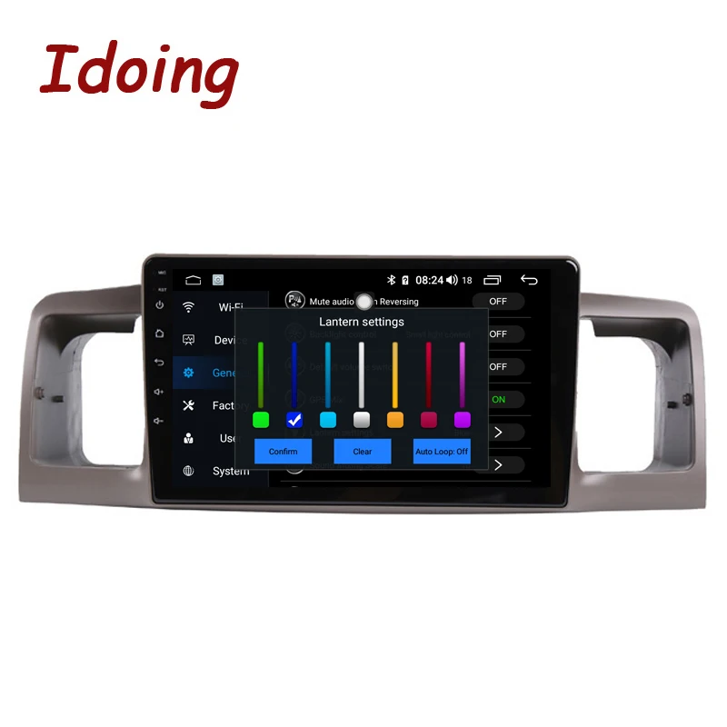 Idoing 9 &quot2.5D ips Android 8 1 автомобильный DVD мультимедийный плеер gps для Toyota Corolla EX 2007-2012 DSP