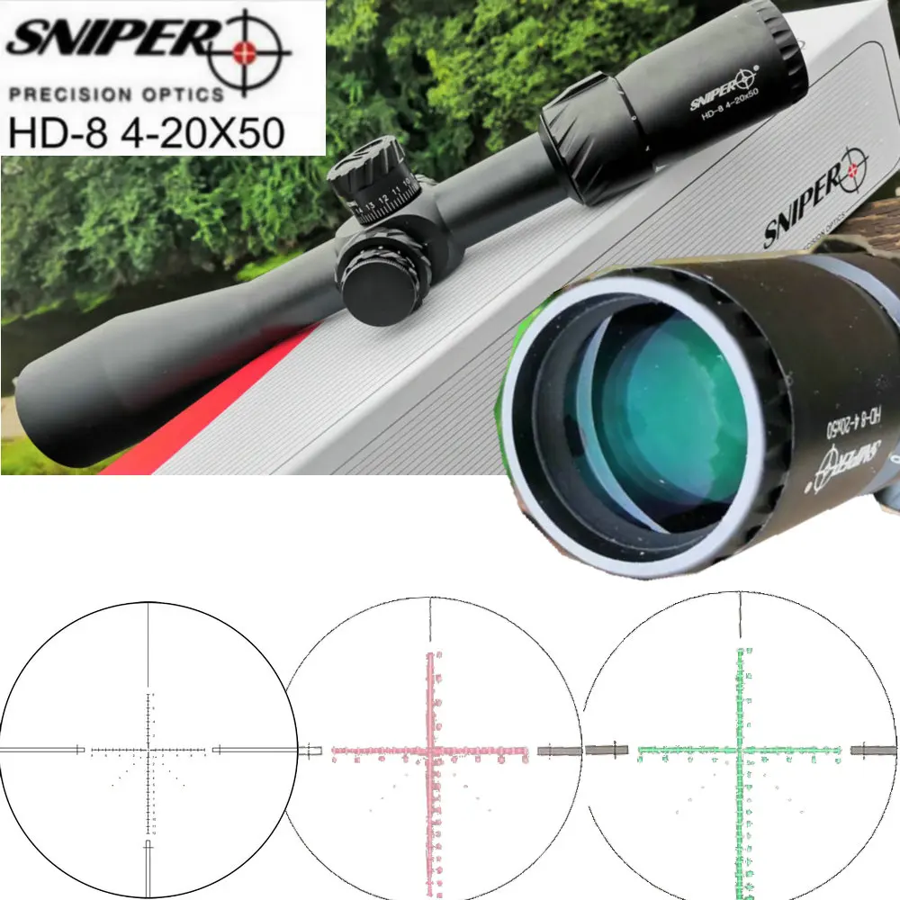 Снайпер VT 3 12X32 первое фокусное расстояние HD 8 4 20X50 / 16X40 FFP прицел винтовки