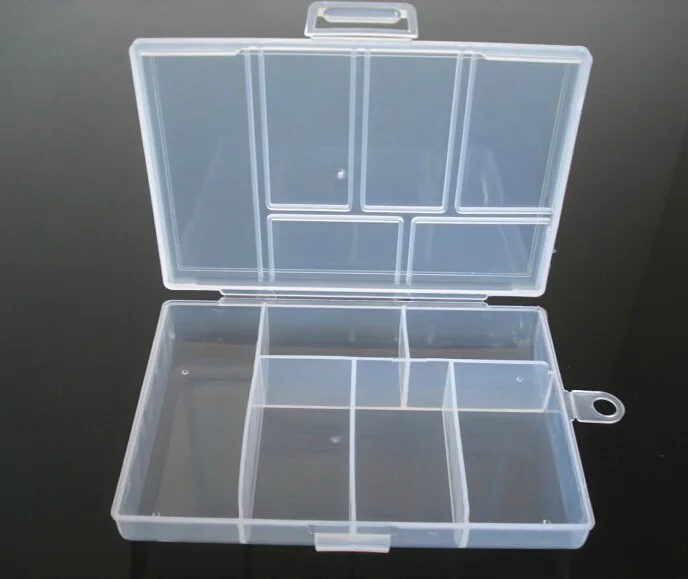 11.8x8.2x2.3cm LOULEUR Пластик 6 слотов Ювелирные изделия Коробки Пластик ящик для инструментов регулируемый ремесло, органайзер, хранилище, сумочка, бусины коробочки для украшений, браслетов упаковка - Цвет: 11.8x8.2x2.3cm