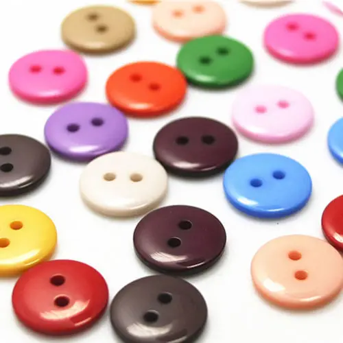 100 шт. разноцветные пуговицы для скрапбукинга 2 отверстия из полимера круглой