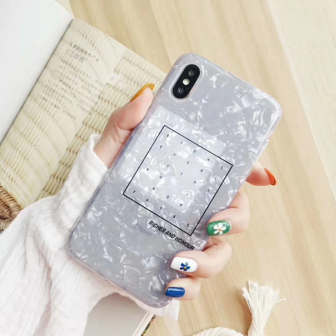 Роскошные блестящие чехлы с цветами для Iphone 6 S 7 8 Plus X XS XR XSMAX мягкий силиконовый