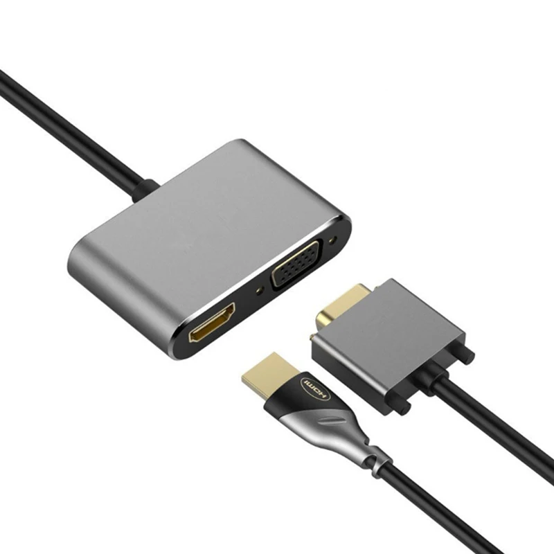 Адаптер USB Type C HDMI 4k VGA конвертер док станции Thunderbolt 3 внешний ключ для Samsung GALAXY Note8 S9