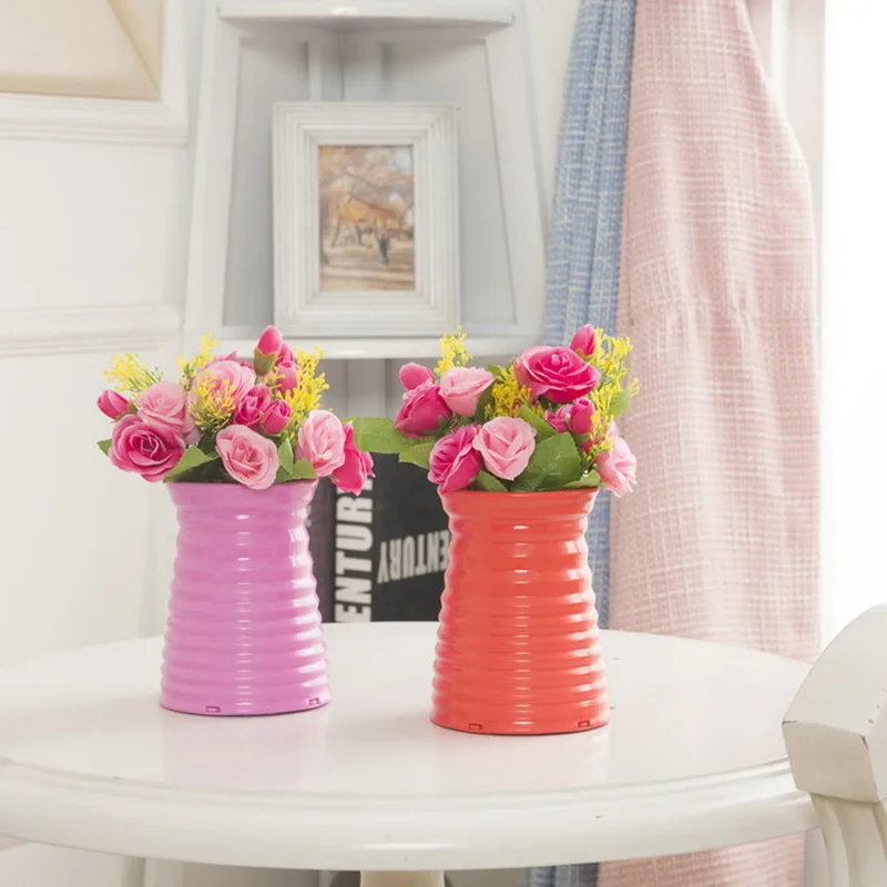 Современные пластиковые вазы сушеные цветы Имитация Керамические цветочные