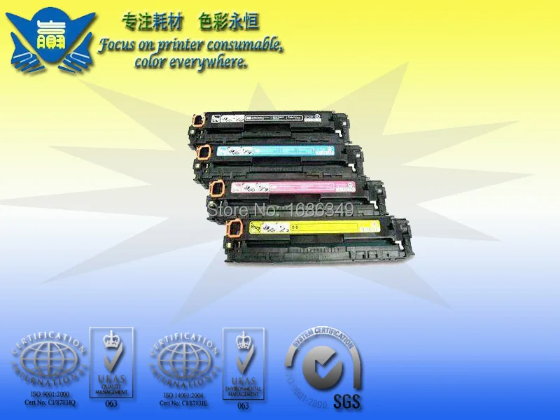 Совместимый цветной тонер-картридж CB540A 541A 542A 543A Замена для HP Laserjet CM1312 CP1215 CP1515 CP1518 |