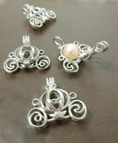 5 шт./Лот Бронзовая Каретная Замок Клетка Тыквенный Караван Может Открываться для Хранения Бусин Подвески Фурнитура на 6-7,5 ММ.