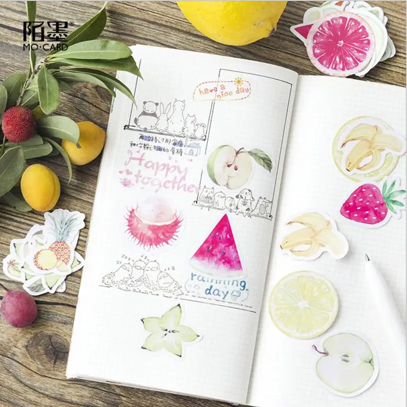 45 шт./кор. свежие фрукты бумага Стикеры Kawaii планировщик для скрапбукинга липкий