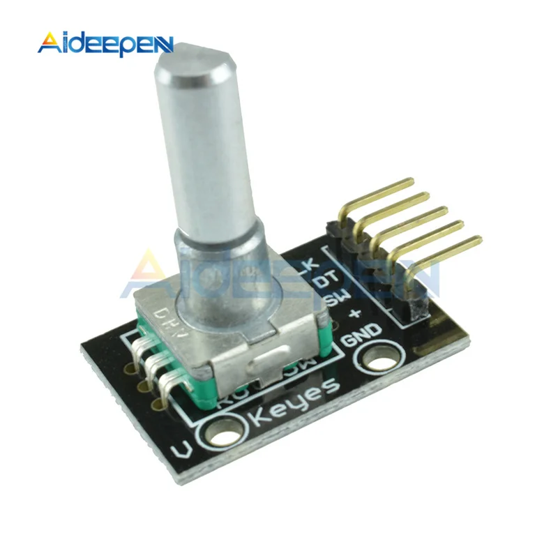DC 5 В KY-040 360 градусов Поворотный модуль кодировщика для Arduino Кирпич Датчик переключатель макетная плата KY-040 с контактами черный