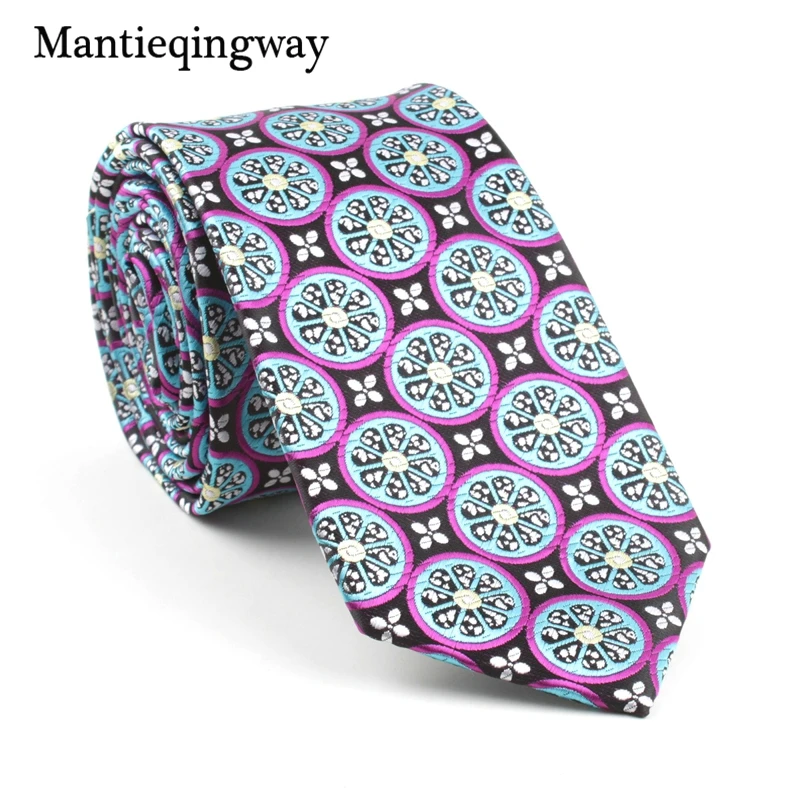Mantieqingway полиэстер Галстуки для Для мужчин Повседневное цветочный галстук