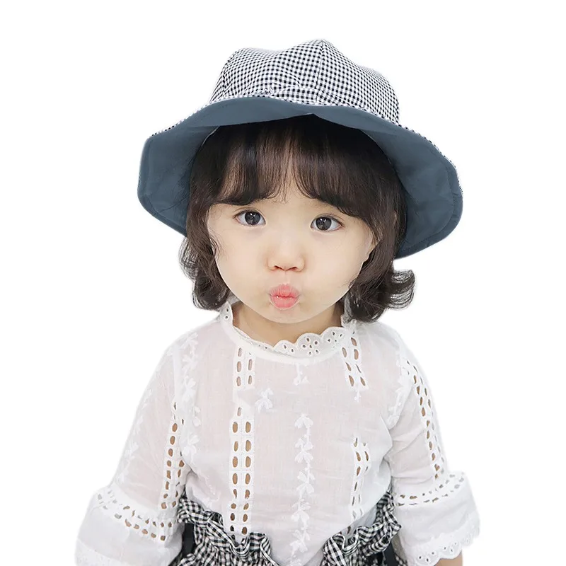 2019 Spring Summer Baby Boys Girls Toddler Solid Color Bucket Hats Caps Reversible Sun Headwear | Детская одежда и обувь