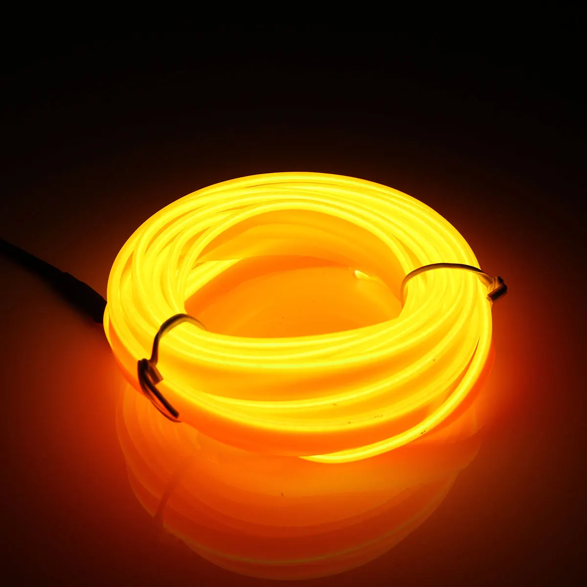 Yellow Smuxi 2 м светодиодный EL Wire Neon EL Wire светящаяся лента, светильник, веревочный контроллер, автомобильный декор, Танцевальная вечеринка, водонепроницаемый - Испускаемый цвет: Yellow