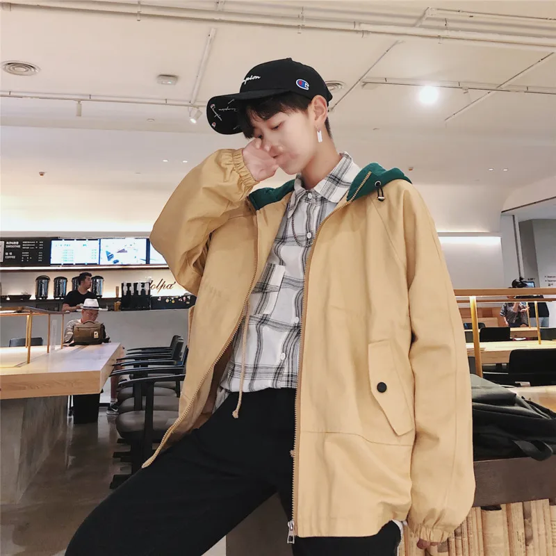 Осенняя одежда новый шаблон Для мужчин Одежда корейский легко печать будет