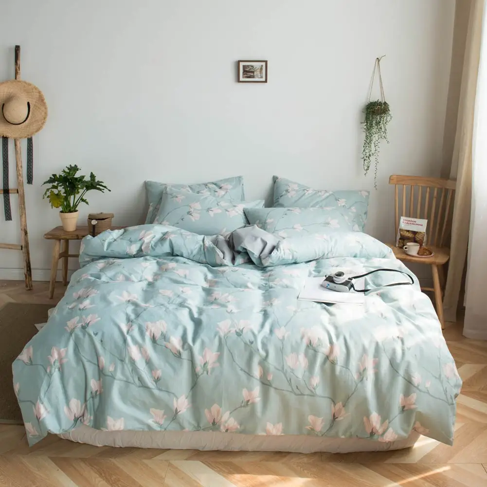 Pink Grey Yellow Hearts Bed Cover Duvet Cover Set Cotton Bedding Set Bedlinens Twin Queen King Flat Sheet Fitted Sheet