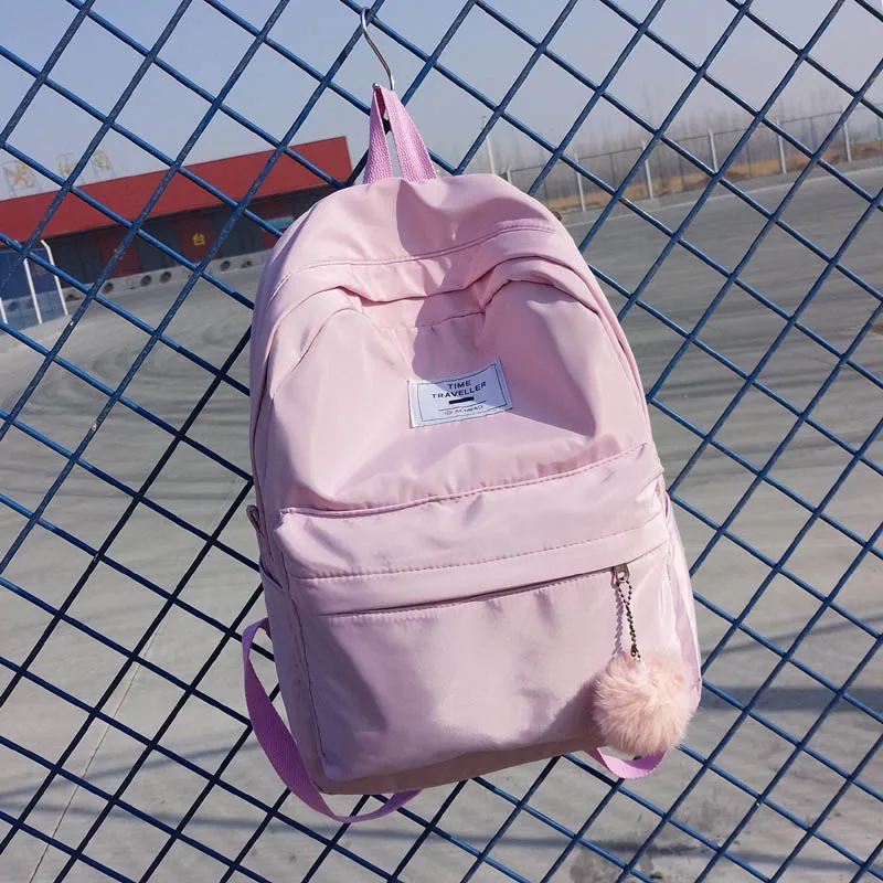 Pink Модный повседневный школьный рюкзак для девочек, Высококачественная Водонепроницаемая школьная сумка из нейлона, симпатичный стильный школьный рюкзак для подростков - Цвет: Pink