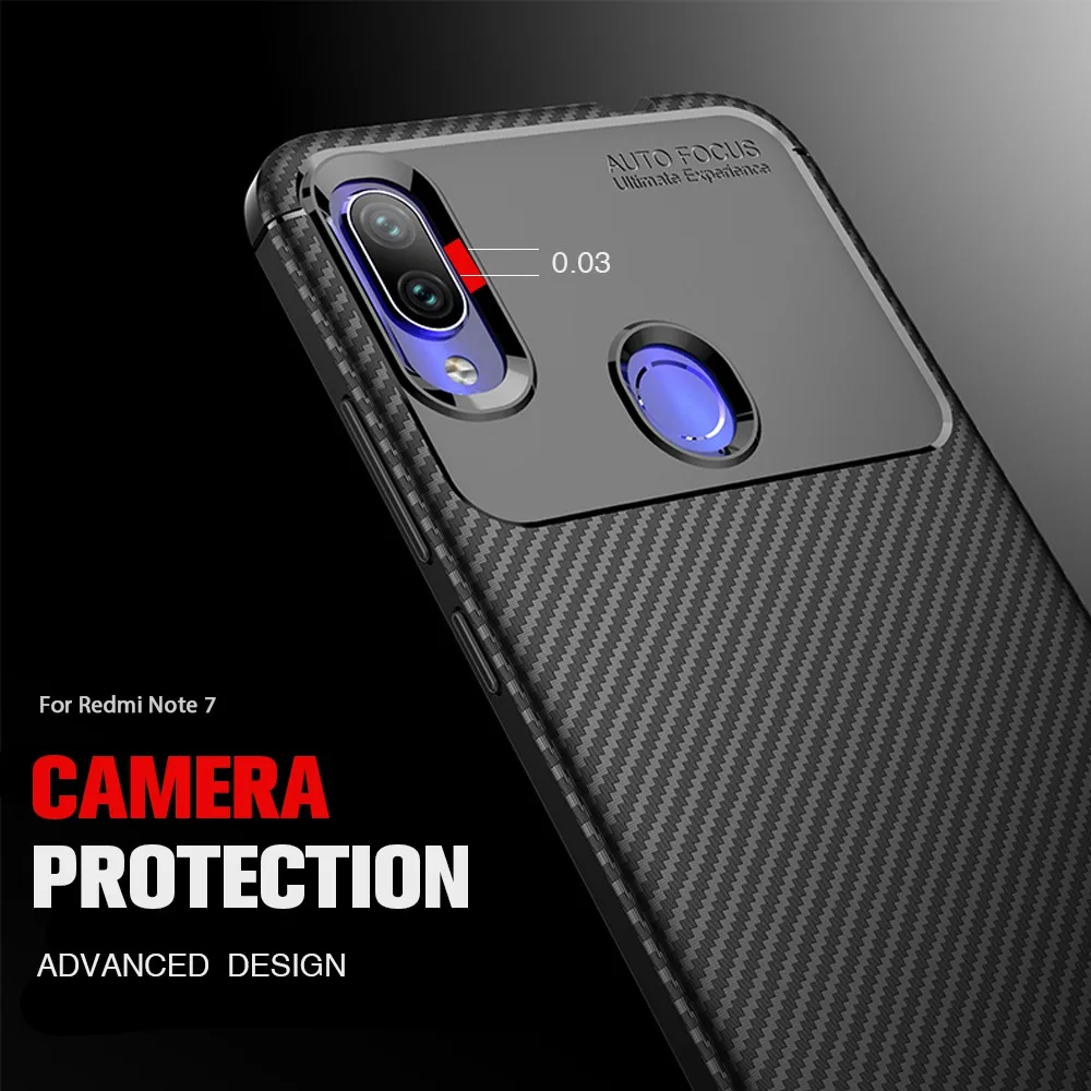 Чехол для телефона Xiaomi Redmi Note 7 Pro чехол силиконовый из углеродного волокна