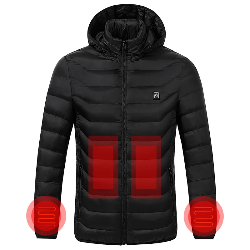 Зимние теплые куртки с подогревом для мужчин и женщин умный термостат капюшоном