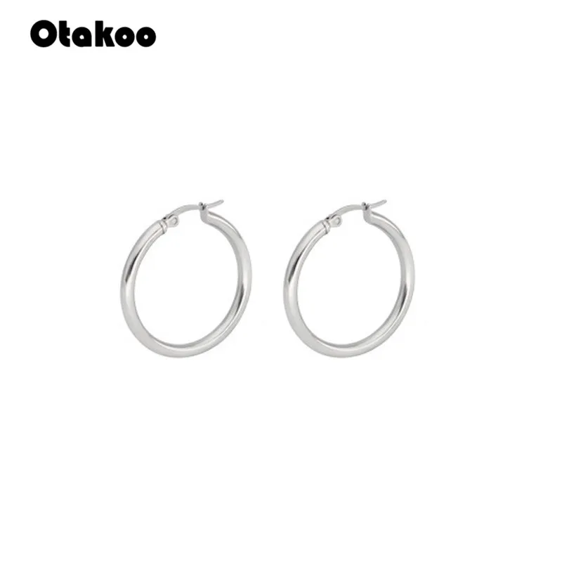 Otakoo маленькие серьги-кольца золотого цвета из нержавеющей стали для женщин и
