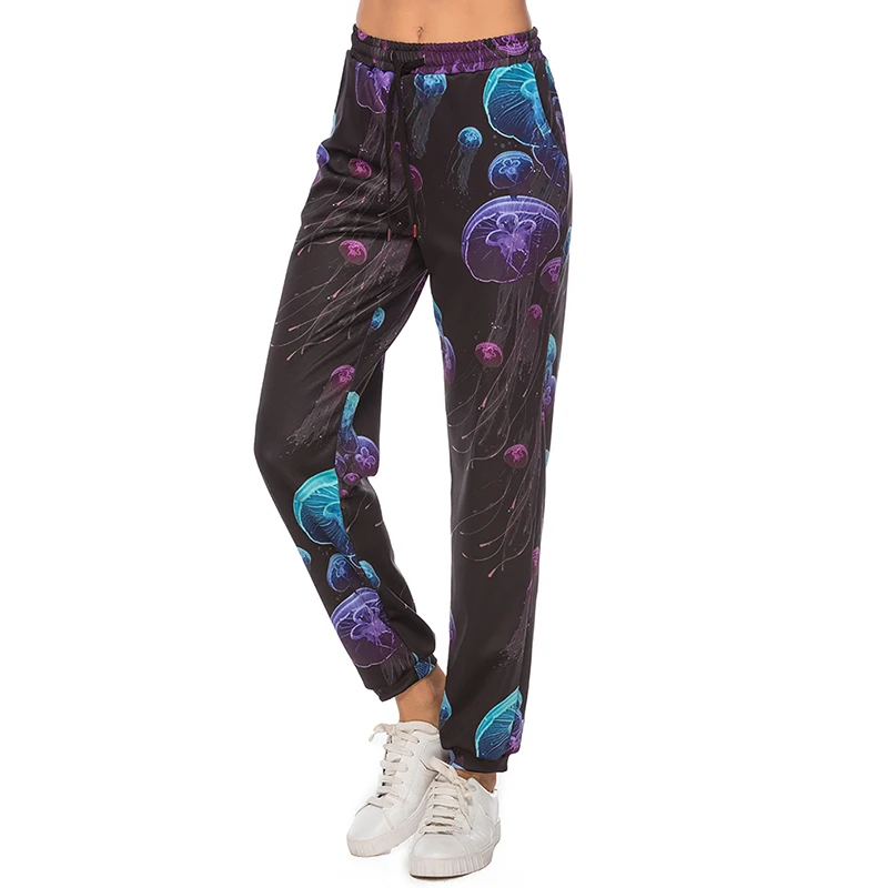 Женские штаны для бега модные повседневные спортивные с принтом женщин женские