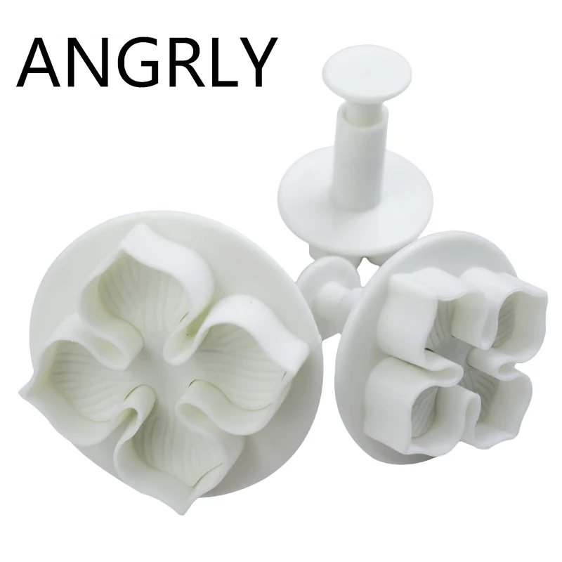 ANGRLY 3 шт./компл. для лепестков гортензии из помадки украшения торта SugarCraft Плунжер