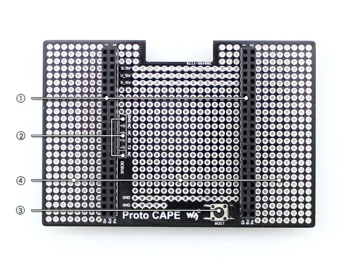 Накидка proto Beaglebone черная накидка расширения макет для прототипов поддерживает