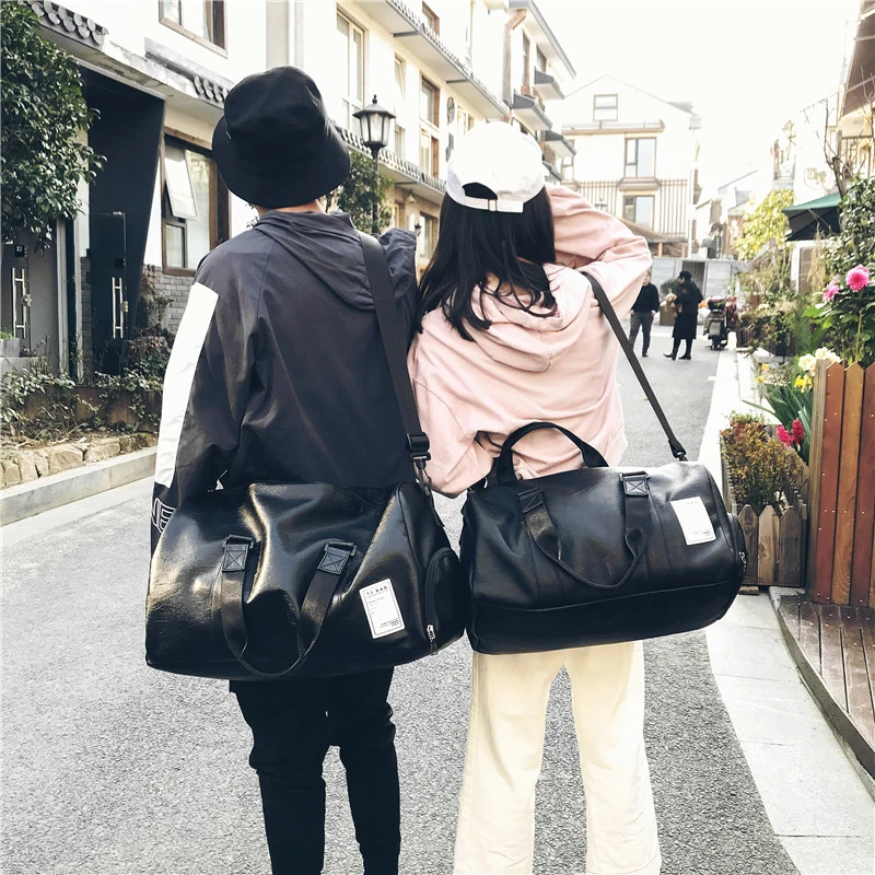 Дорожная сумка из искусственной кожи для женщин и мужчин Водонепроницаемая