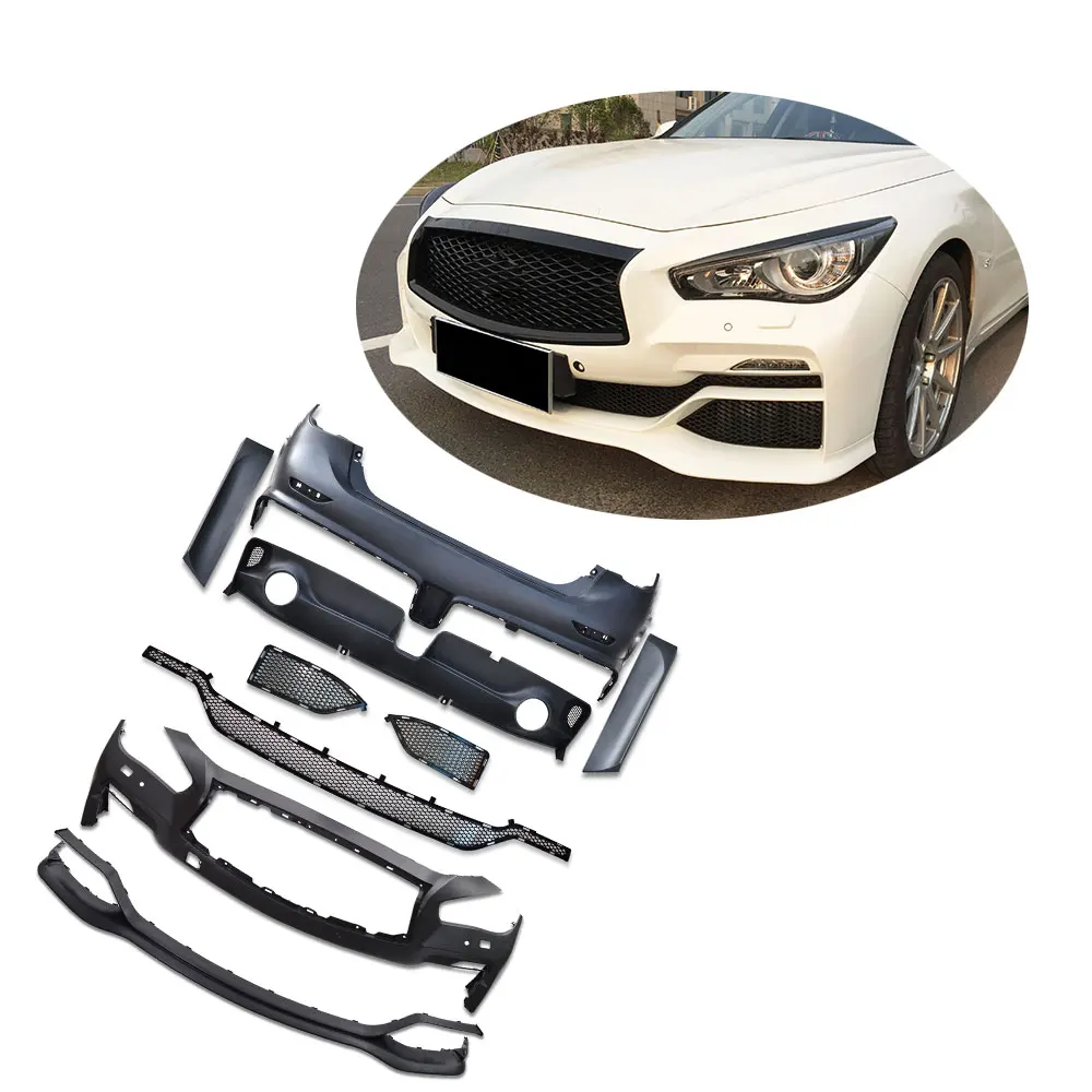 PP Комплект переднего бампера комплект насадок exhuast для Infiniti Q50 автомобильные