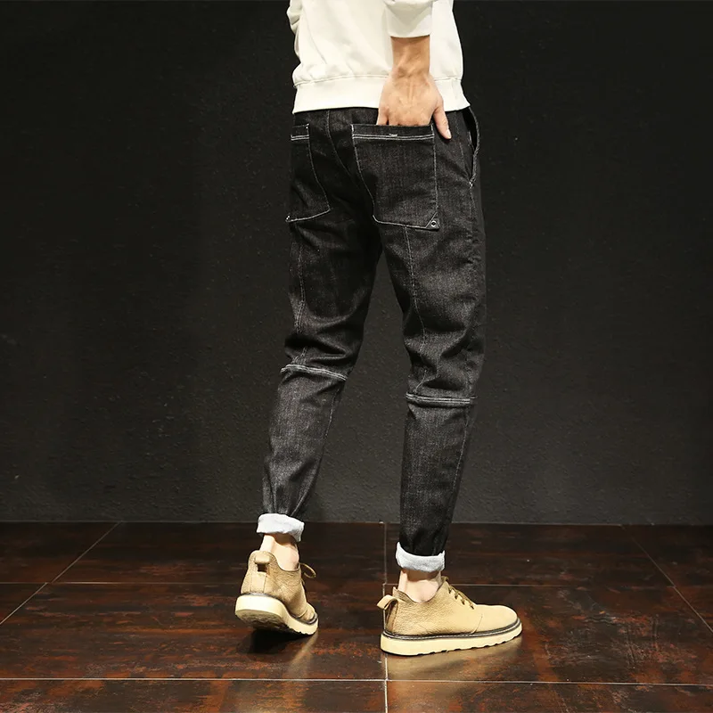 

Fashion Skinny Mens Jeans Stretch Casual Loose Pants 2019 New Brand Designer Classical High Quality Ripped Black Jeans