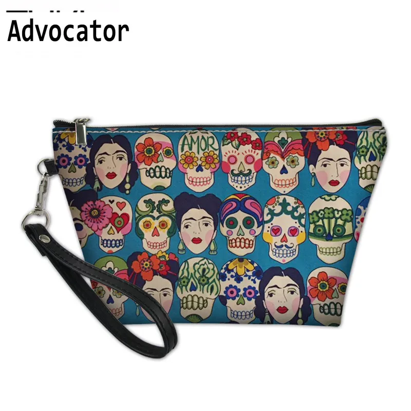 

ADVOCATOR Sugar Skull Printing Cosmetic Cases Ladies Portable Make Up Suitcase Ladies Toiletry Bags Women Function Wash Kit Bags