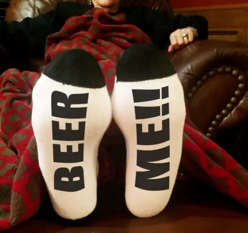Толстые зимние носки с надписью Beer Me для мужчин и женщин теплые шерстяные новинка