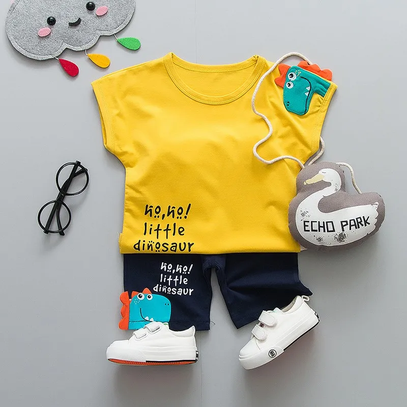 Summer Baby Boys Clothes Short Sleeve Car Star Print Tops Blouse T-shirts+Denim Shorts Pants Casual Outfits Sets 2019 |