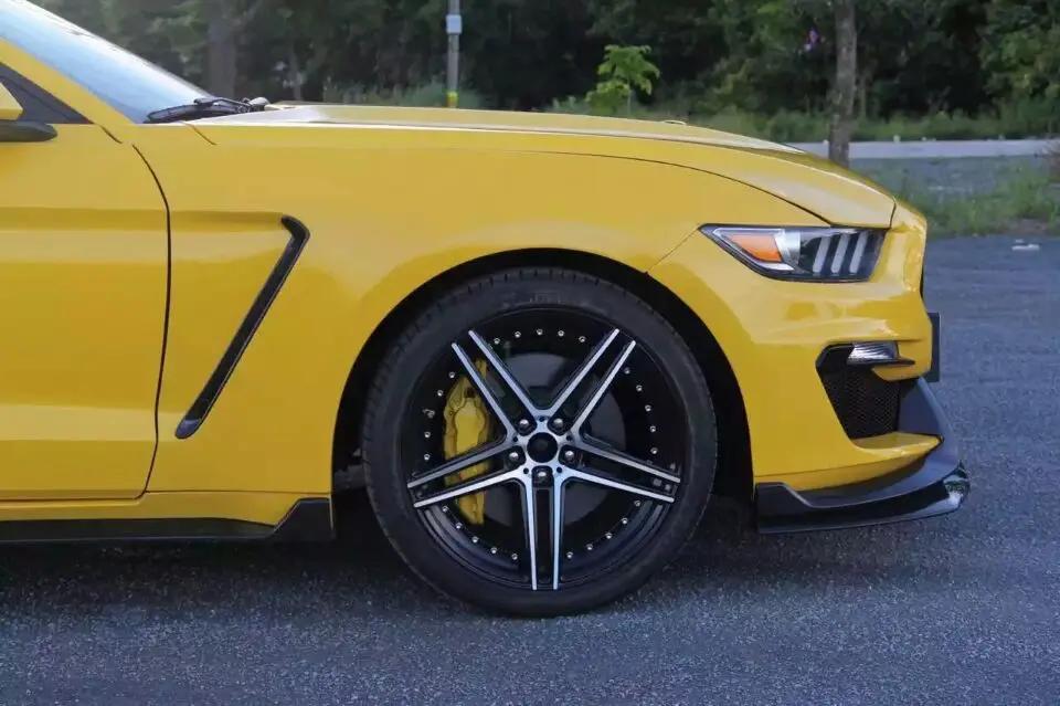 MUSTANG SHELBY GT350R стиль передний бампер SET-FRP переднего бампера W/из углеродного волокна и передний сплиттер для губ для MUSTANG 2,3