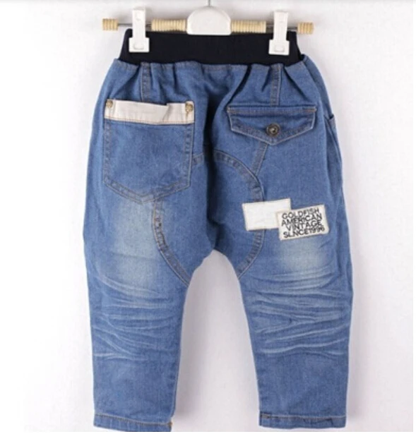 Одна часть детей джинсы мальчиков джинсовые брюки 2016 весна корейских шаровары