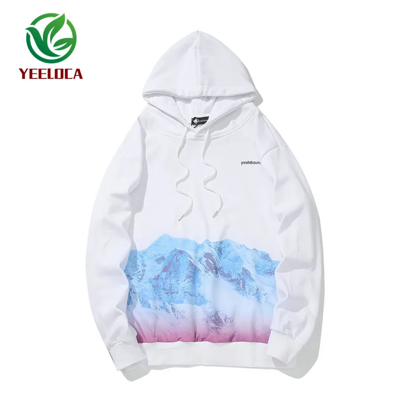 Толстовка Снежная горная мужская повседневная большого размера в стиле ретро из