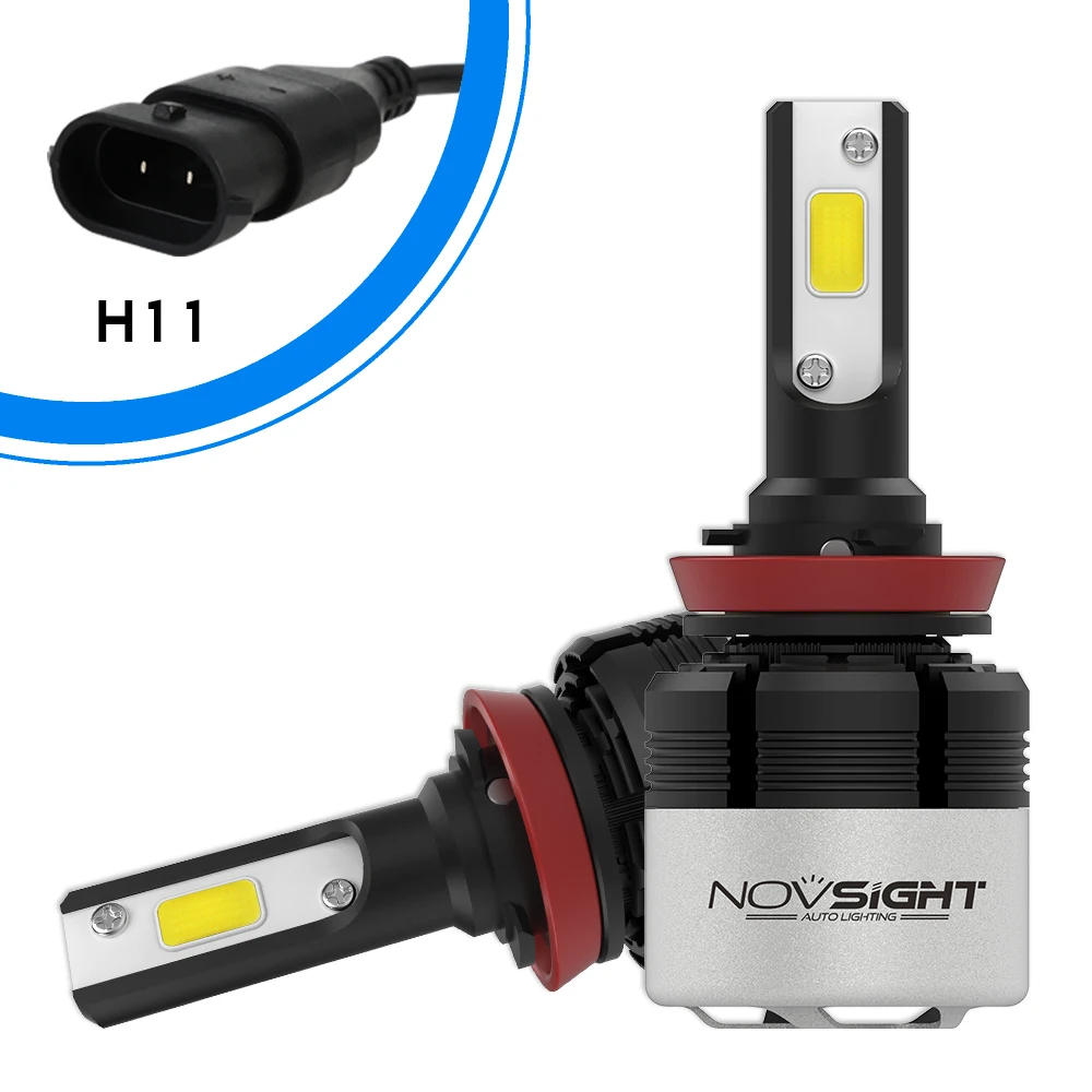 NOVSIGHT Автомобильные фары H7 H4 светодиодный H8/H11 HB3/9005 HB4/9006 H1 H3 72 W 9000lm авто лампы фары 6500 к свет