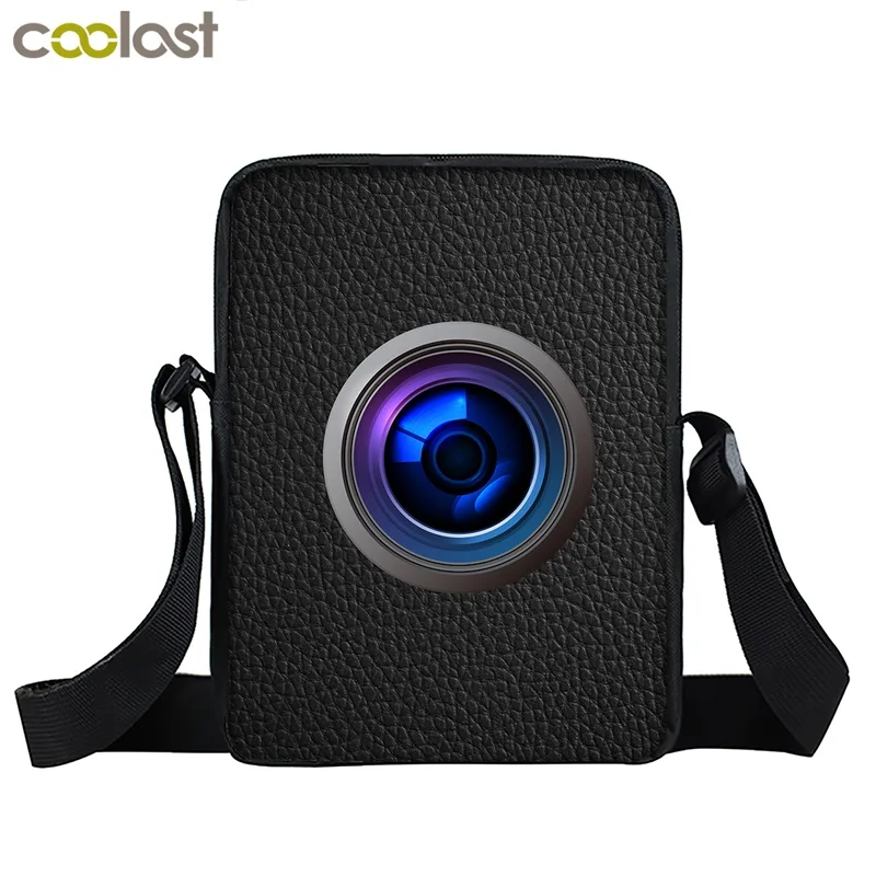 Классная мини-сумка-мессенджер для камеры, подарок для детей, ярко-розовая Женская сумка в стиле панк, Повседневная сумка через плечо для девочек и мальчиков, Лоскутные сумки на плечо - Цвет: AXKB XJ01