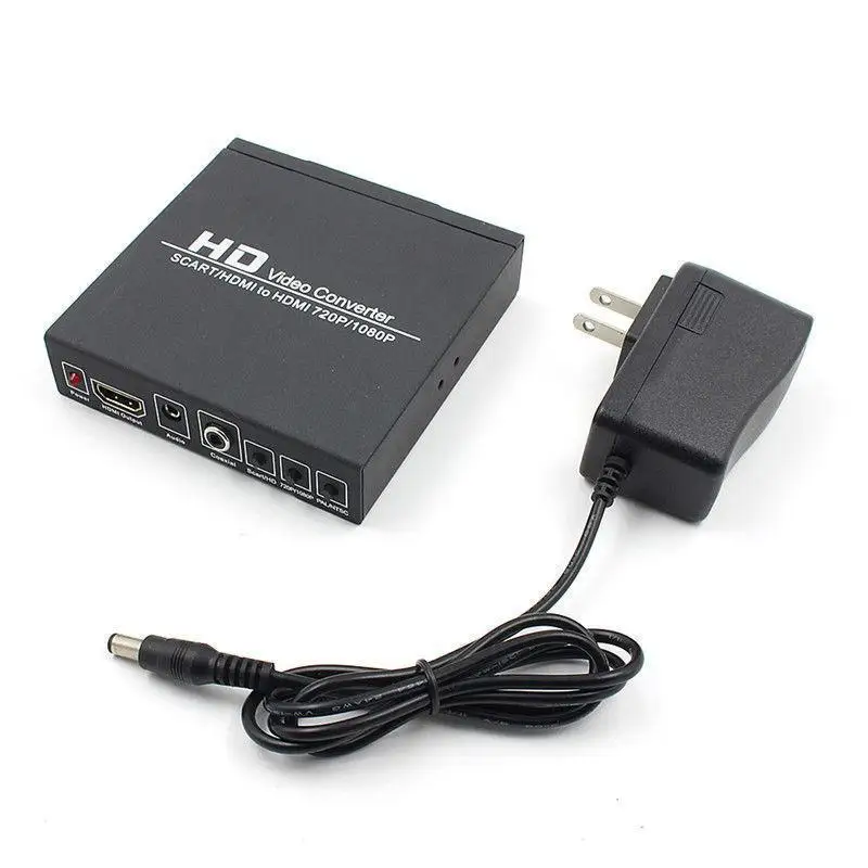 1080P SCART К HDMI аудио видео конвертер HDTV для XBox Upscaler AV PAL NTSC адаптер сигнала HD приемник