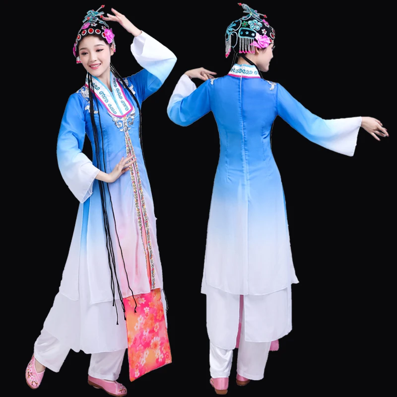 

Chinese Folk Dance Classical Beijing Opera stage wear Women Performance Clothing Yangko Dance Costumes ancient drama outfit