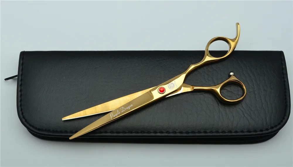 Японские Парикмахерские ножницы с фиолетовым драконом 683 #7 дюймов 19 см 440C для